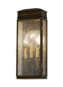 Feiss Whitaker Bronze Outdoor Wall Lantern 3-Light