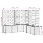 Light Grey Rattan Garden Planter with Trellis