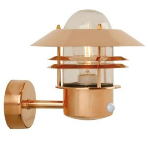 Copper Motion Sensor Wall Light Fixture