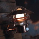 Copper Motion Sensor Wall Light Fixture