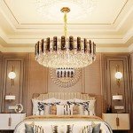 Luxury Round Crystal Chandelier - 60cm Pendant Light