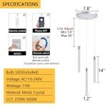 Dolria 3-Light Adjustable Crystal Chandelier Pendant