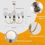 Modern Glass Chandelier with Vintage Globe Design