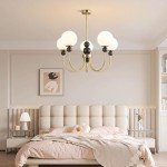 Modern Glass Chandelier with Vintage Globe Design