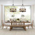 Rustic 5-Light Farmhouse Chandelier for Dining Room