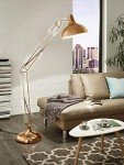 EGLO Borgillio Vintage Industrial Floor Lamp - Copper