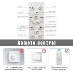 Mikeru Adjustable Dimmable 5-Ring Pendant Light