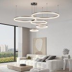 Mikeru Adjustable Dimmable 5-Ring Pendant Light