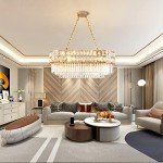 Modern Gold Crystal Chandelier Pendant Light Fixture