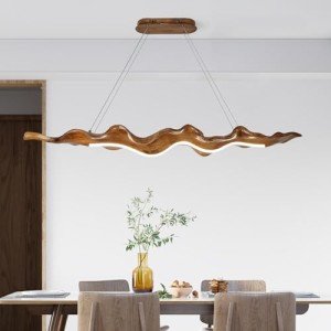 Wood Grain Leaf Style Dimmable LED Ceiling Lights
