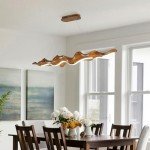 Wood Grain Leaf Style Dimmable LED Ceiling Lights