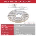 Flexible Waterproof COB Neon Strip Light, 100m