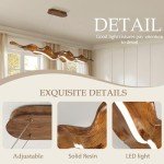 Wood Grain Leaf Style Dimmable LED Ceiling Lights