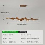 Wood Grain Leaf Style Dimmable LED Ceiling Lights