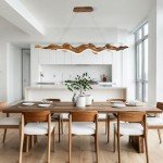 Wood Grain Leaf Style Dimmable LED Ceiling Lights