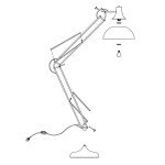 EGLO Borgillio Vintage Industrial Floor Lamp - Copper