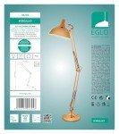 EGLO Borgillio Vintage Industrial Floor Lamp - Copper