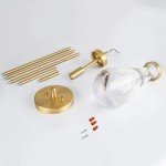 Gold Hand-Blown Glass Pendant Light Fixture