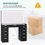 YITAHOME Adjustable LED Vanity Table & Stool Set