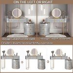 GREY Vanity Desk Set with Touch Screen Mirror