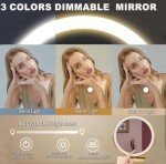 GREY Vanity Desk Set with Touch Screen Mirror