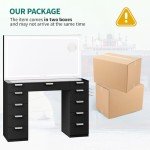 YITAHOME LED Vanity Table with Mirror and Stool