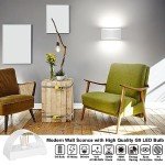 Modern LED Wall Sconce Set of 4 - Cool White