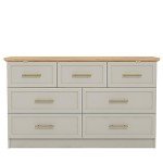 Light Grey Oak 3+4 Drawer Chest for Bedrooms
