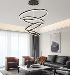 Modern Dimmable 4-Ring LED Pendant Light