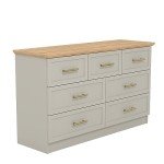 Light Grey Oak 3+4 Drawer Chest for Bedrooms