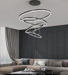 Modern Dimmable 4-Ring LED Pendant Light