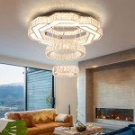 22.5" Modern Dimmable Crystal Ceiling Chandelier