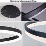 Modern Dimmable 4-Ring LED Pendant Light