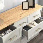 Light Grey Oak 3+4 Drawer Chest for Bedrooms