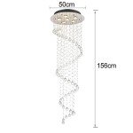 Elegant Spiral Crystal Chandelier LED Ceiling Light