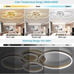 Dimmable LED Ceiling Light with Remote Control