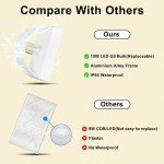 Modern LED Wall Sconce Set of 4 - Cool White