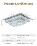 Modern 100W Crystal Chandelier Ceiling Light