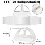 Modern LED Wall Sconce Set of 4 - Cool White