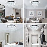 Modern 19.7'' Crystal Chandelier with Remote Control