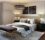 Sleek Black Crystal Chandelier with 6 Lights