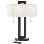 Neil Modern Rustic Table Lamp with USB Port