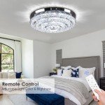 18" Modern Crystal Chandelier with Remote Control