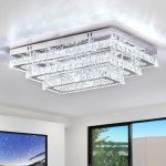 Modern Crystal LED Flush Mount Ceiling Light