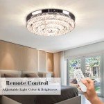 18" Modern Crystal Chandelier with Remote Control
