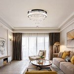 Modern 19.7'' Crystal Chandelier with Remote Control