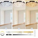 18" Modern Crystal Chandelier with Remote Control