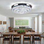 18" Modern Crystal Chandelier with Remote Control