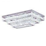Modern Crystal LED Flush Mount Ceiling Light