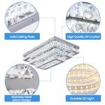 Modern Crystal LED Flush Mount Ceiling Light